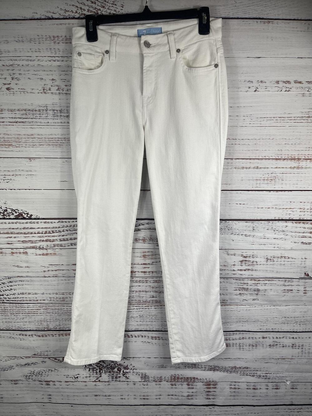7 For All Mankind Jeans Womens 28 White Kimmie Bootcut Blair Stretch Denim Pants